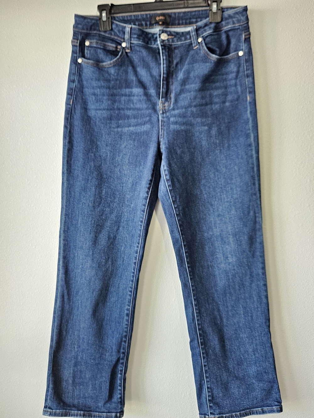 Quince Women's Deep Blue High-waisted Straight-Leg Jeans Size 32